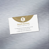 Tennis Instructor | Coach | Trainer Golden Magnetisch Visitekaartje (Voorbeeld)