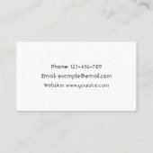 Tennis Instructor Simple Minimalistical Black Whit Visitekaartje (Achterkant)