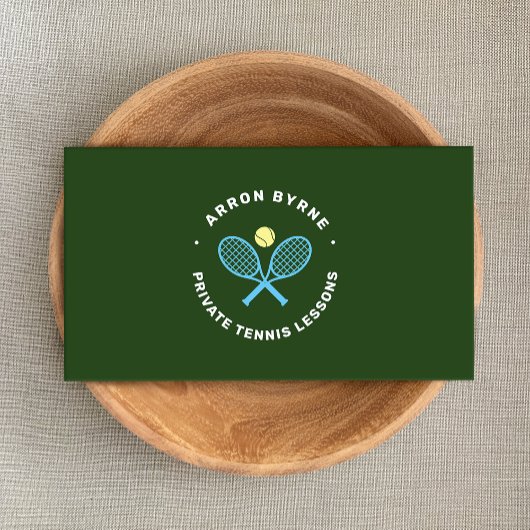 Tennis Instructor Tennis Racket & Ball Visitekaartje