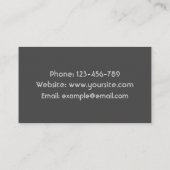 Tennis Instructor Trainer Professionele Typografie Visitekaartje (Achterkant)