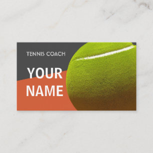 Tennis Instructor Trainer Professionele Typografie Visitekaartje