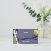 Tennis Instructor Visitekaartje (Staand voorkant)