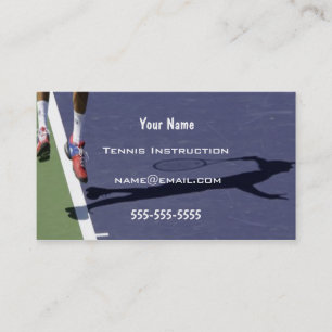 Tennis Instructor Visitekaartje