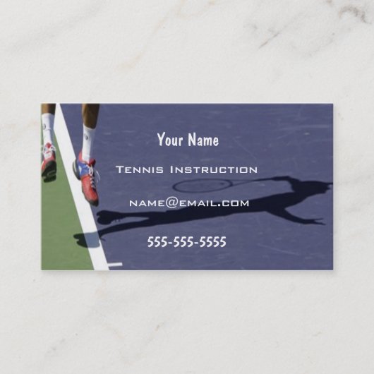 Tennis Instructor Visitekaartje (Voorkant)