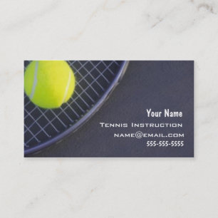 Tennis Instructor Visitekaartje