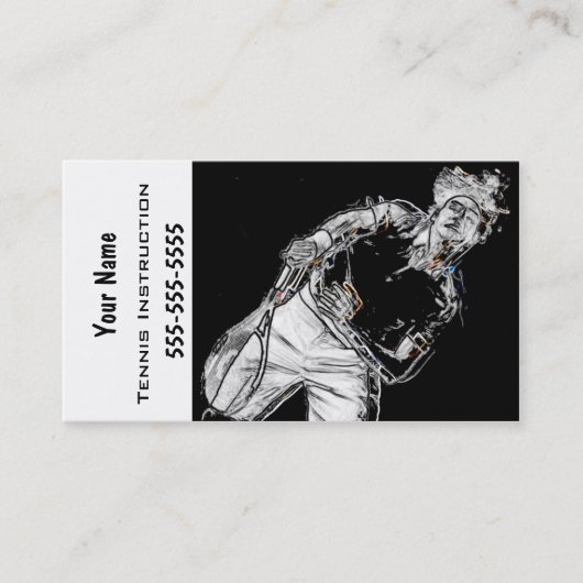 Tennis Instructor Visitekaartje (Voorkant)