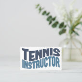 Tennis Instructor Visitekaartjes (Staand voorkant)