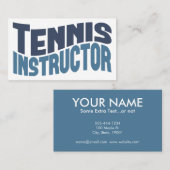 Tennis Instructor Visitekaartjes (Voorkant / Achterkant)