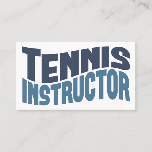 Tennis Instructor Visitekaartjes (Voorkant)