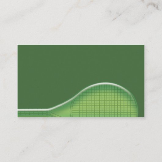 Tennis Instructor Visitekaartjes (Achterkant)