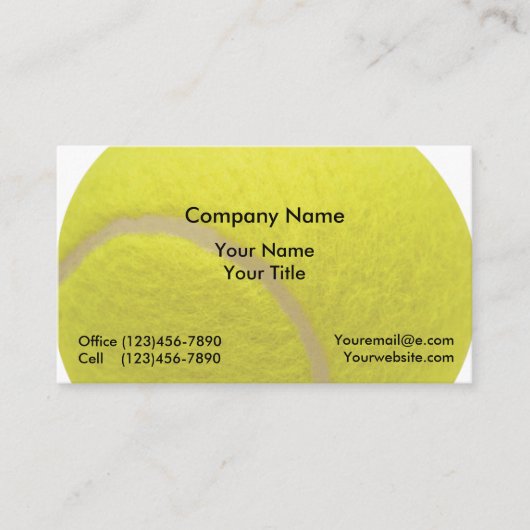 Tennis Instructor Visitekaartjes (Voorkant)