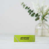 Tennis Instructor_yellow fuzz Mini Visitekaartje (Staand voorkant)