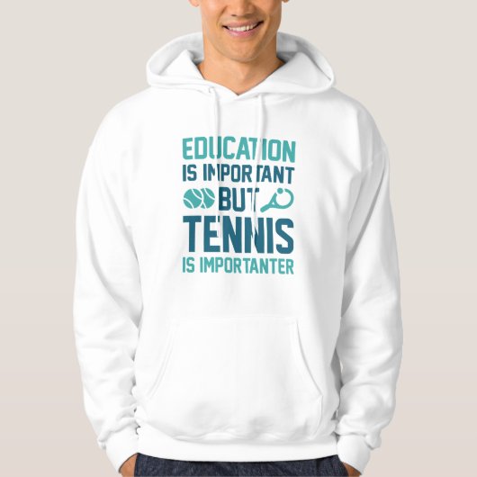 Tennis is belangrijk hoodie (Voorkant)