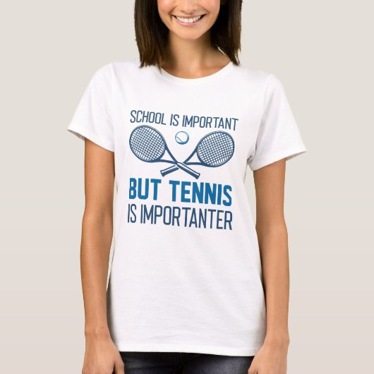 Tennis is belangrijk t-shirt (Voorkant)
