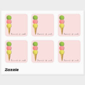 Tennis is cool vierkante sticker (Vel)