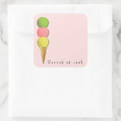 Tennis is cool vierkante sticker (Tas)