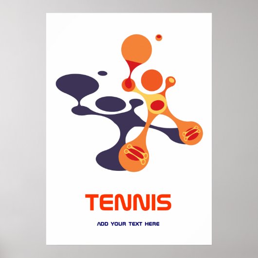 tennis is een cool spel poster (Voorkant)