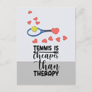 Tennis is goedkoper dan therapie briefkaart