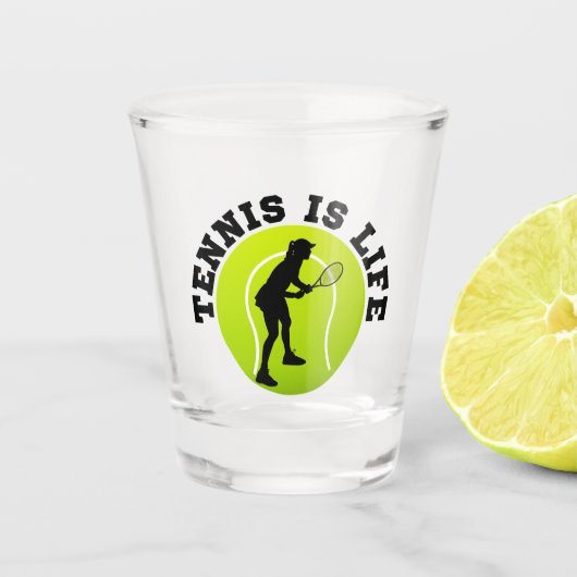 Tennis is leven shot glas (Voorkant)
