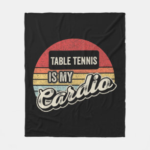 Tennis is mijn cardio  Retro PingPong Fleece Deken