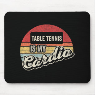 Tennis is mijn cardio Retro PingPong Muismat