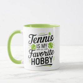 Tennis is mijn favoriete hobby, moderne mokken 