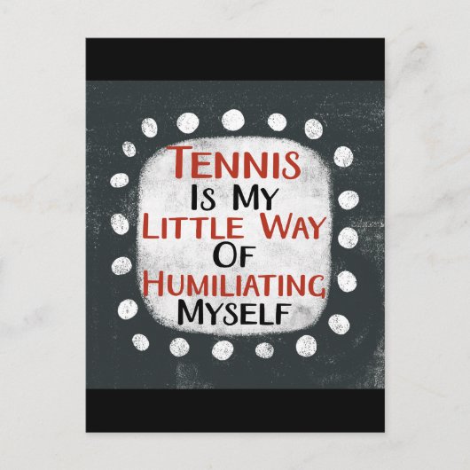 Tennis is mijn kleine Briefkaart (Voorkant)