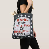 Tennis is mijn kleine Canvas tas (Dichtbij)