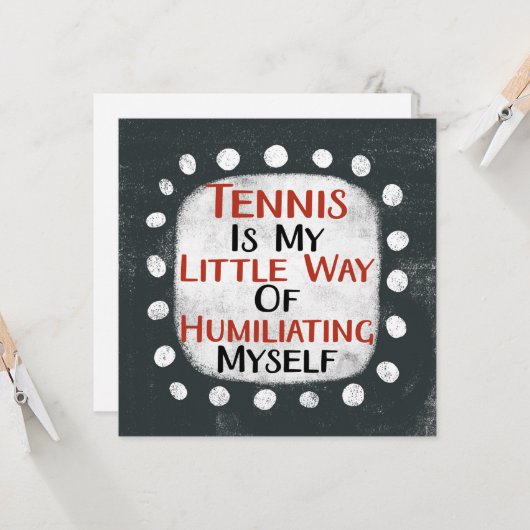Tennis is mijn kleine Wenskaart Kaart (Voorkant / Achterkant in situ)
