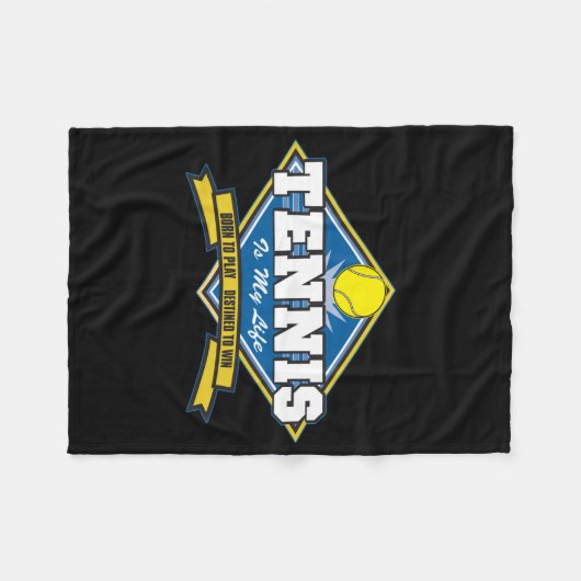 Tennis is mijn leven fleece deken (Voorkant (Horizontaal))