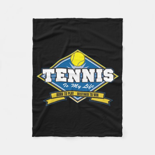 Tennis is mijn leven fleece deken (Voorkant)