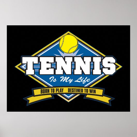 Tennis is mijn leven poster (Voorkant)