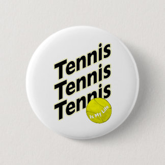 Tennis is mijn leven ronde button 5,7 cm