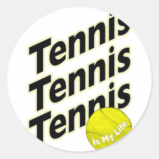 Tennis is mijn leven ronde sticker