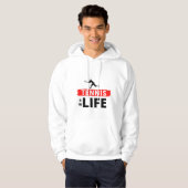 Tennis is mijn levenssport Inspirerend wit Hoodie (Voorkant volledig)