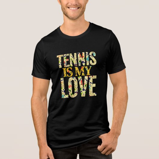 Tennis is mijn liefde Tri-Blend shirt (Voorkant)