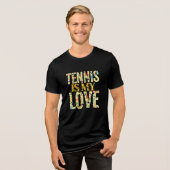 Tennis is mijn liefde Tri-Blend shirt (Voorkant volledig)