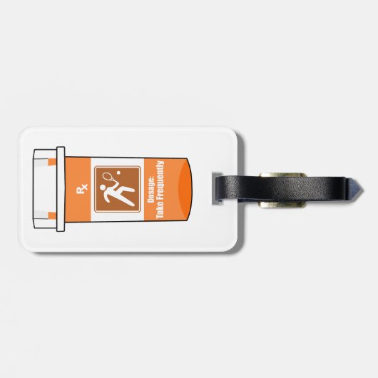 Tennis is mijn medicijn bagagelabel (Achterkant horizontaal)