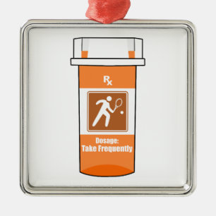 Tennis is mijn medicijn metalen ornament