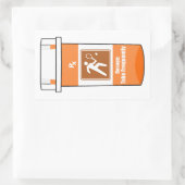 Tennis is mijn medicijn rechthoekige sticker (Tas)