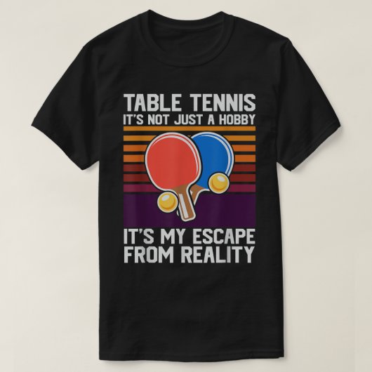 Tennis is mijn ontsnapping uit realiteit, grappig t-shirt (Design voorkant)