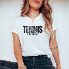 Tennis is mijn therapie t-shirt