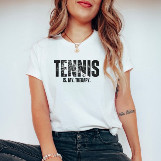 Tennis is mijn therapie t-shirt