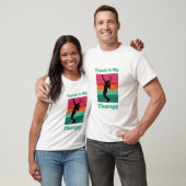 Tennis is mijn Therapy Rectangle Retro Sunset T-shirt (Unisex)