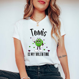 Tennis is mijn valentijn grappig citaat in zwarte  t-shirt