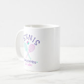 "Tennis Is My Therapy" Custom Coffee Mug Gift Koffiemok (Voorkant links)