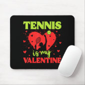 Tennis Is My Valentine Cool Srt Motivation Player  Muismat (Met muis)