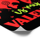 Tennis Is My Valentine Cool Srt Motivation Player Poster (Hoek)