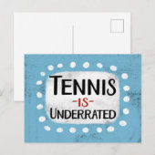 Tennis is ondergewaardeerd Briefkaart (Voorkant / Achterkant)