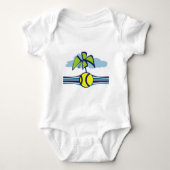 Tennis Island Tropical Summer Baby Bodysuit (Voorkant)